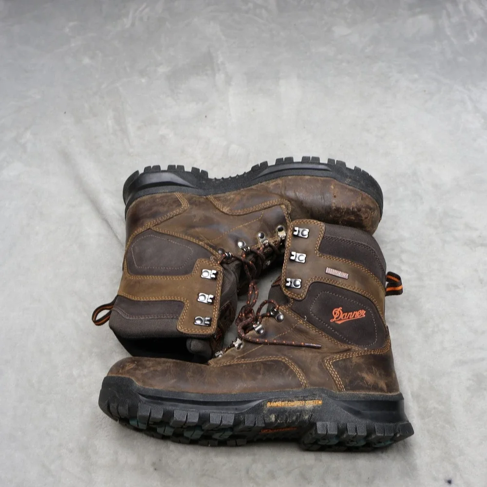 Danner Mens 9 Work Boots Brown Crafter 8 Leather Waterproof 800g Insulated Trail
